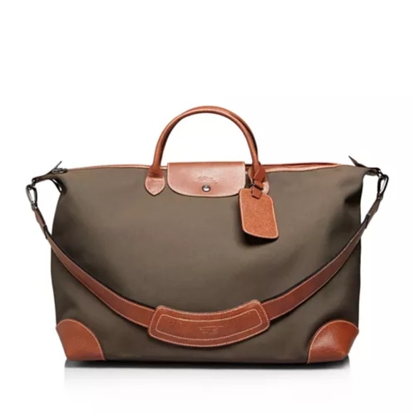 Longchamp Bags Longchamp Boxford Large Duffel Bag Nylon Leather Weekend Overnight Travel